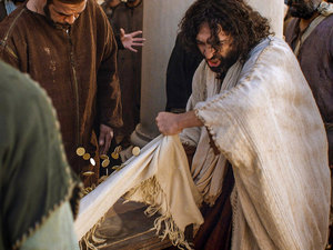 Jesus Overturns the Money Changers Tables in the Temple